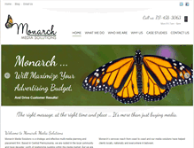 Tablet Screenshot of monarchmediasolutions.com